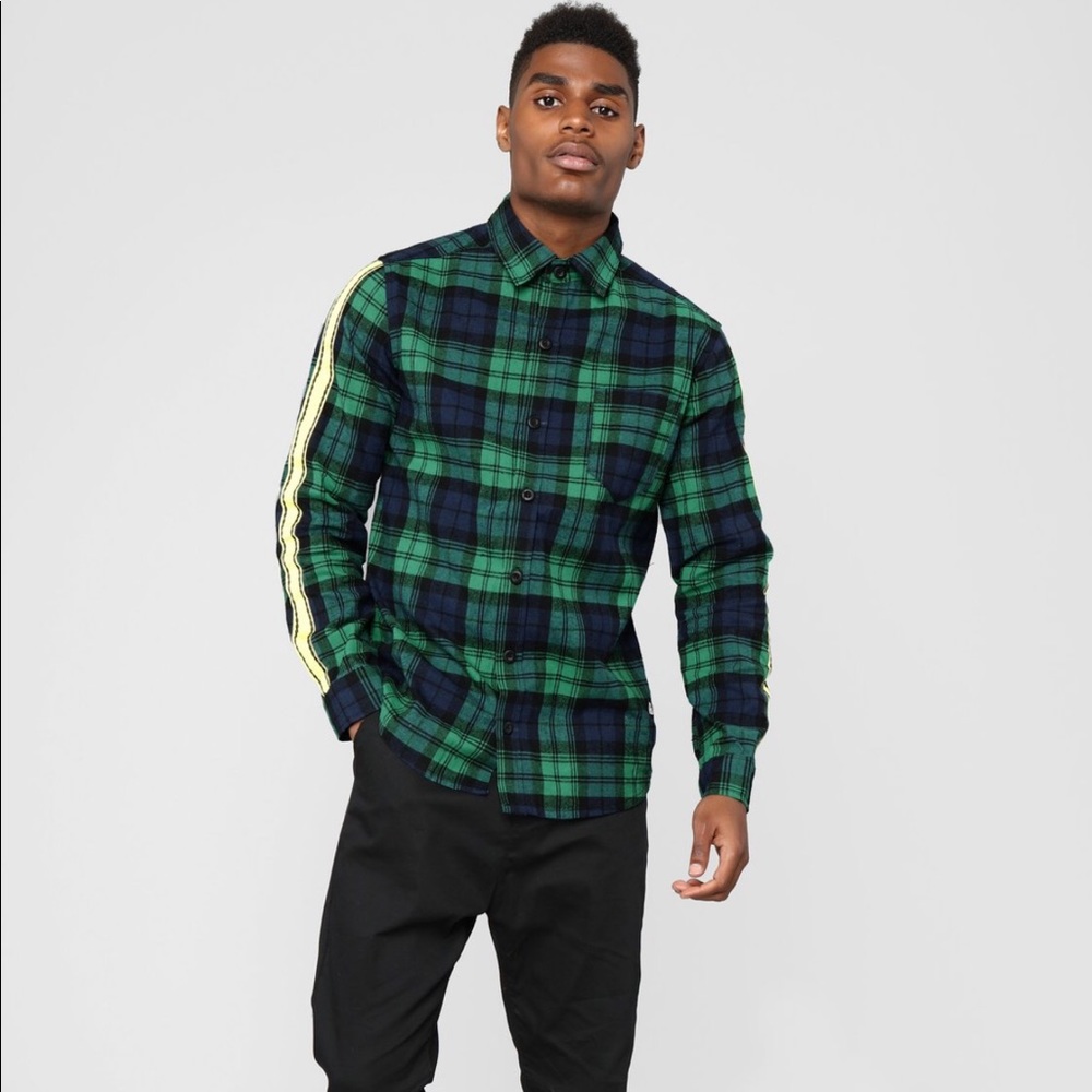 Freestyle Long Sleeve Flannel Top - Green